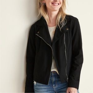 Black moto jacket